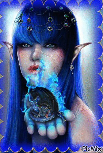 Dragón azul - Ilmainen animoitu GIF