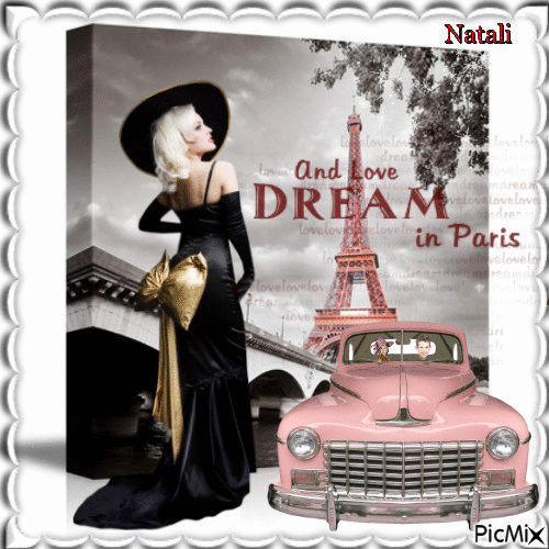 rêves d'amour à Paris - GIF animate gratis