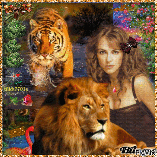 Sheena  Jungle Queen with her protectors  xRick7701x - Free animated GIF
