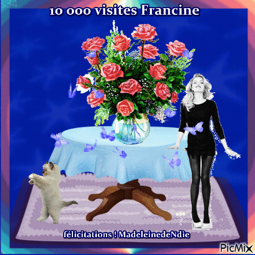 félicitations Francine - Animovaný GIF zadarmo