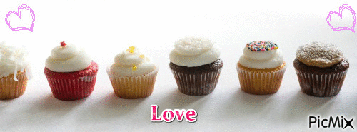 Love cupcakes - GIF animé gratuit