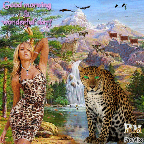 GOOD MORNING IN PARADIJS HAVE A WONDER FEL DAY - Бесплатный анимированный гифка