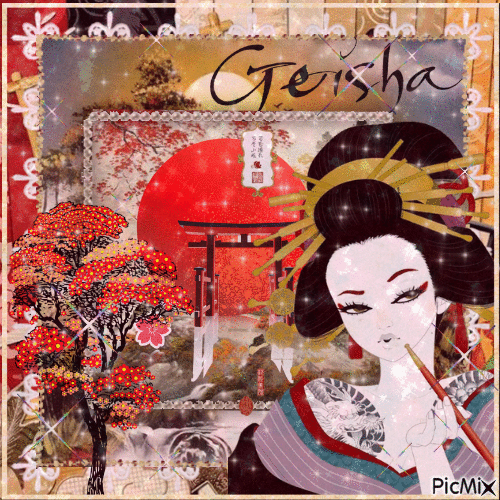 Geisha ❤️ elizamio - Gratis geanimeerde GIF
