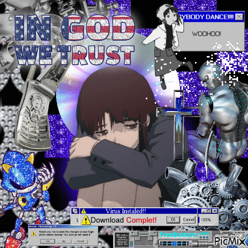 LAIN WHEN SHE IS WIRED - GIF animado grátis