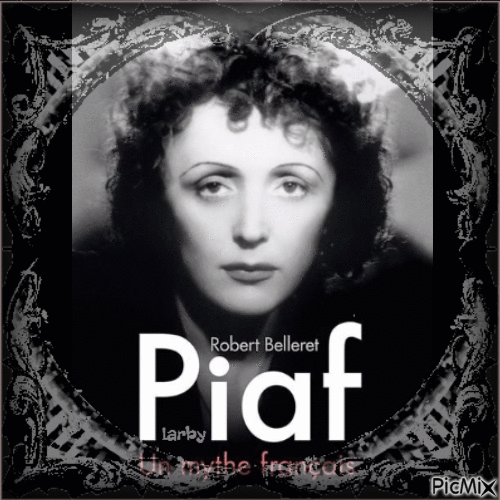 Edith Piaf - Noir et blanc !!!!! - Animovaný GIF zadarmo