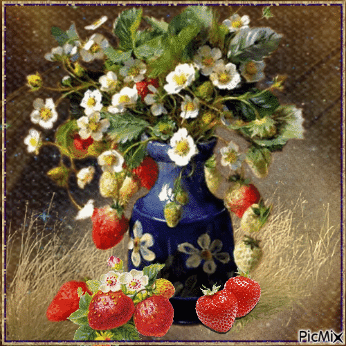 Erdbeerenstrauß - Безплатен анимиран GIF