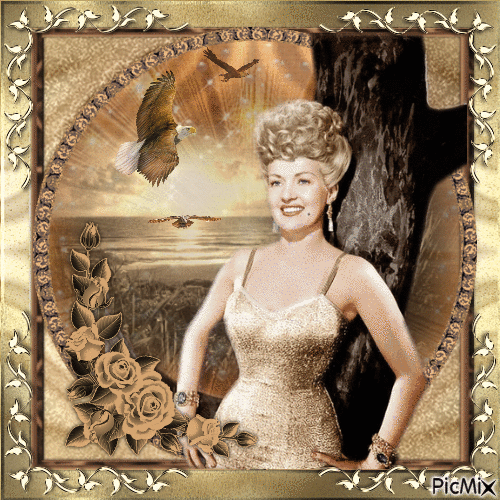 Betty Grable, Actrice américaine - GIF animado gratis