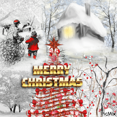 Wishing you a joyous Christmas season - Animovaný GIF zadarmo