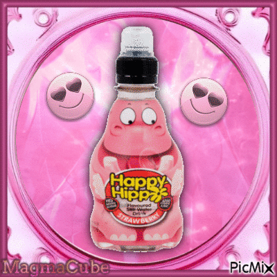 Happy Hippo Drink - Free animated GIF