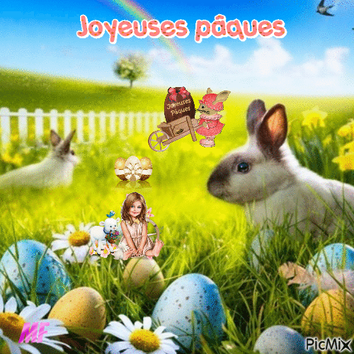 joyeuses  paques - Безплатен анимиран GIF