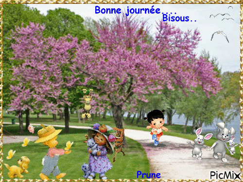 Promenade au parc - Бесплатный анимированный гифка
