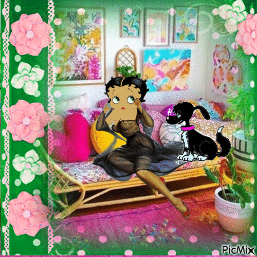 BETTY BOOP AT HOME - Free animated GIF