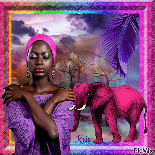 Beauté africaine - GIF animasi gratis