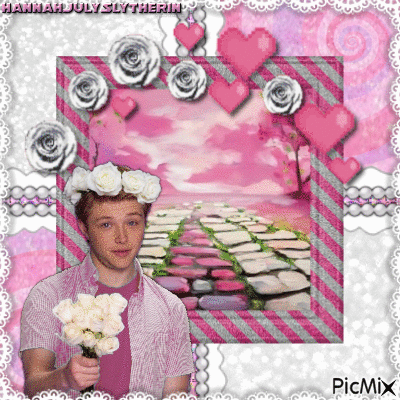 {Sterling Knight in Pink & White} - GIF animé gratuit