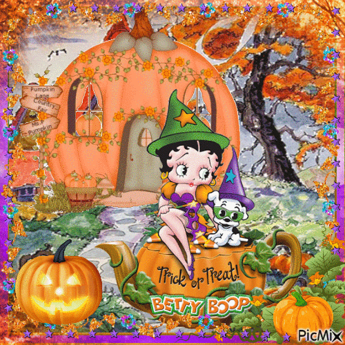 Betty Boop's Halloween - Animovaný GIF zadarmo