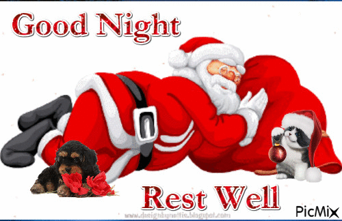 Good night Santa - Free animated GIF