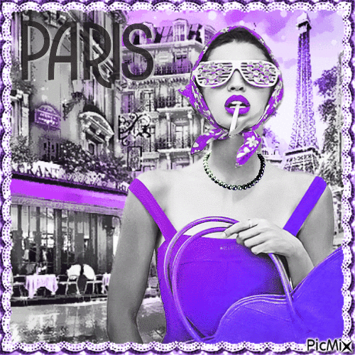 paris purple - Animovaný GIF zadarmo