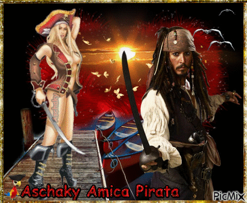 Aschaky Amica Pirata - GIF animé gratuit