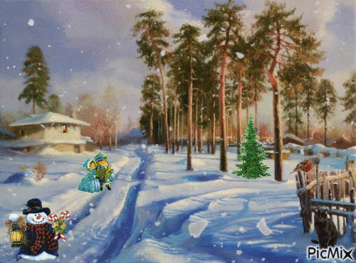 Winter night - 無料のアニメーション GIF