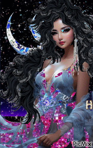 Лунная Принцесса - Darmowy animowany GIF