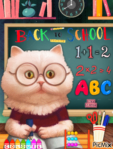 Back to School - GIF animasi gratis
