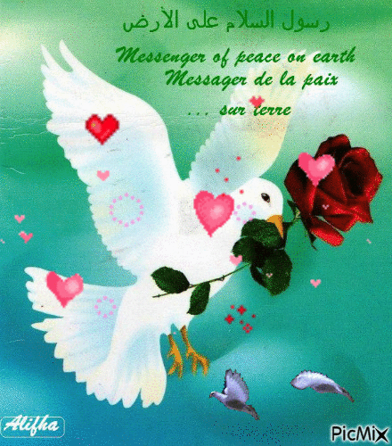 le messager de la paix - Gratis animerad GIF