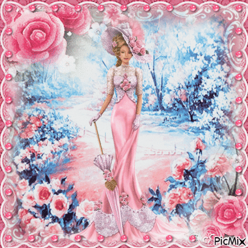 Pink vintage - Бесплатни анимирани ГИФ