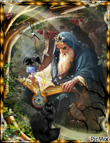 A magical wizard - Nemokamas animacinis gif