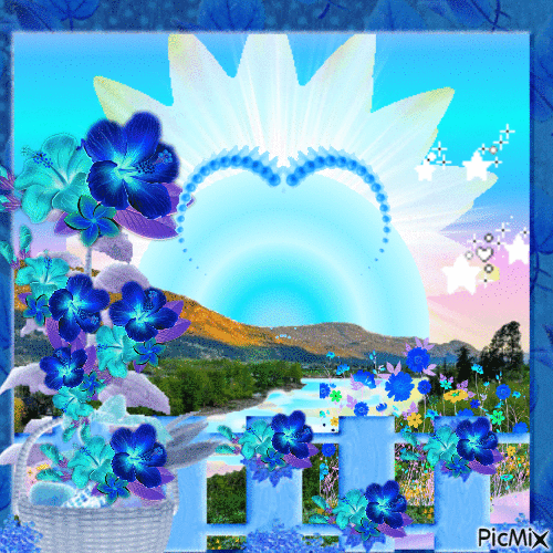 Lovely blue sky - GIF animé gratuit