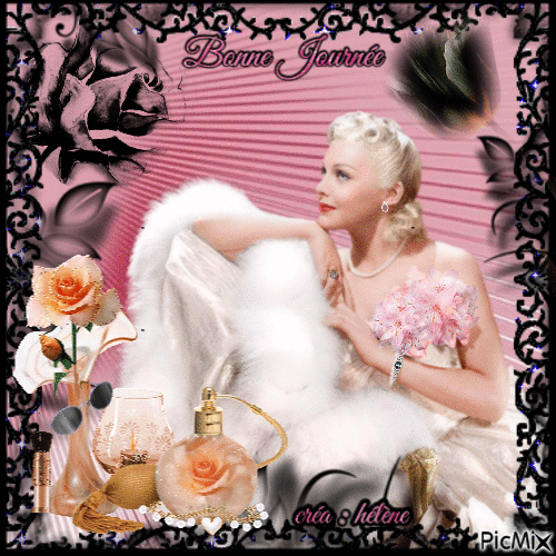 Glamour - Tons noirs et roses - Free animated GIF