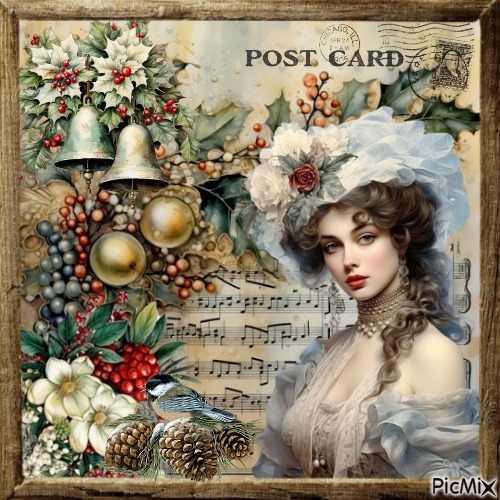 Post card  vintage - gratis png