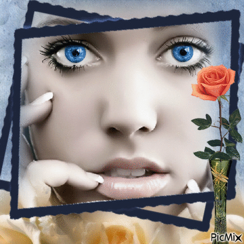 Mavi gözler - Ingyenes animált GIF
