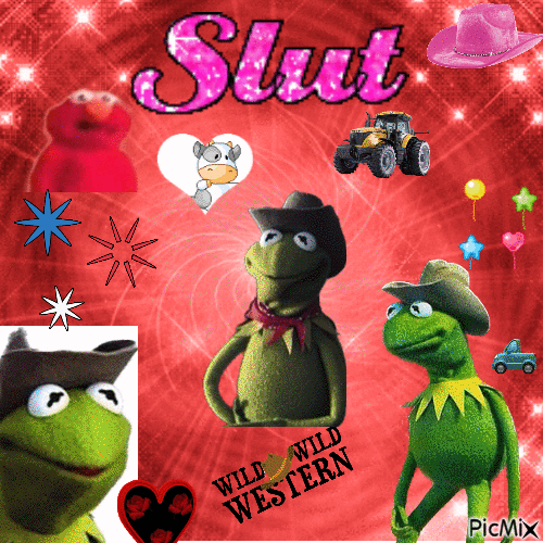 Wild West Kermit - Bezmaksas animēts GIF