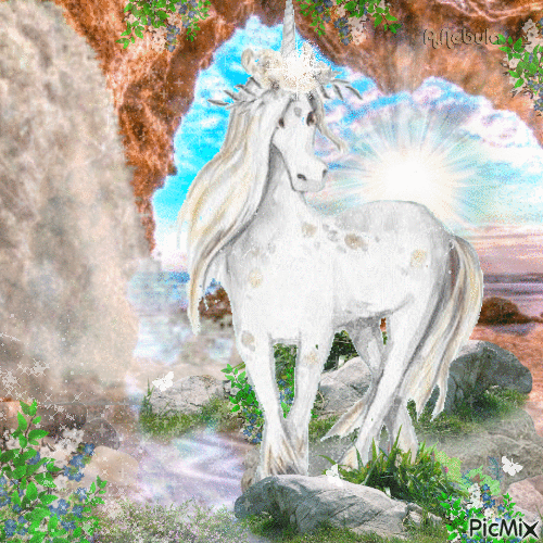 Unicorn-waterfall-contest - GIF animado grátis