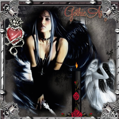 Gothic Angel - Бесплатный анимированный гифка