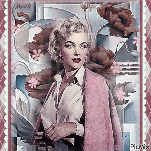 Marilyn Monroe art - GIF animado gratis