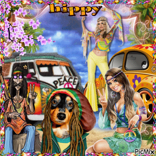 El período hippy - Nemokamas animacinis gif