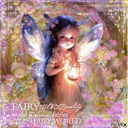Fairy girl child garden - Бесплатни анимирани ГИФ