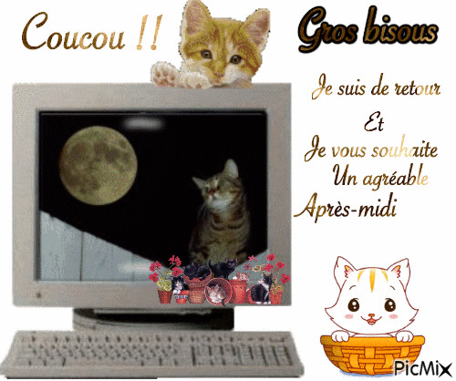 coucou !! gros bisous - GIF animate gratis