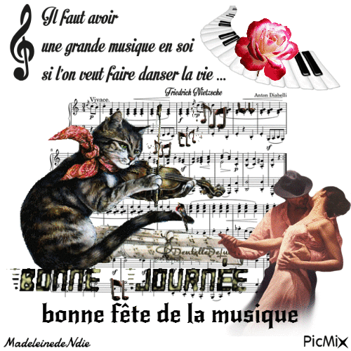 fête de la musique - Бесплатный анимированный гифка