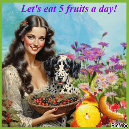 Concours : Mangeons 5 fruits par jour - GIF animé gratuit