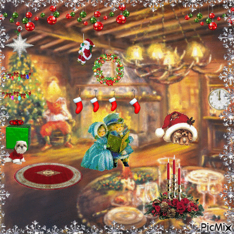 Décoration intérieur de Noël - Bezmaksas animēts GIF
