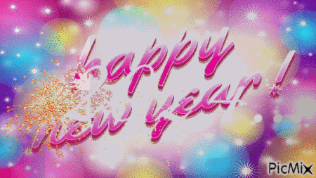 Happy New Year 2024! 🙂 - GIF animé gratuit