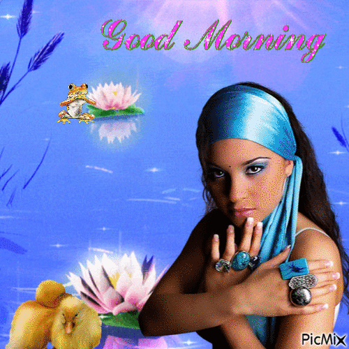 laura flowers girl birds - GIF animé gratuit