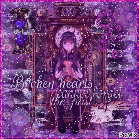 Broken hearts cannot forget the past - GIF animado grátis