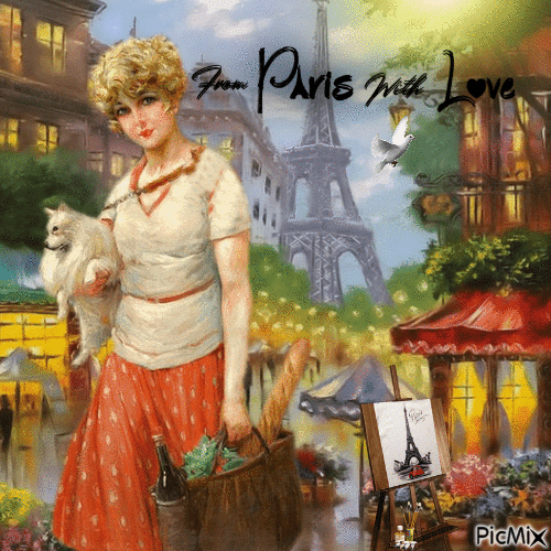 From Paris, With Love - Vintage - GIF animate gratis