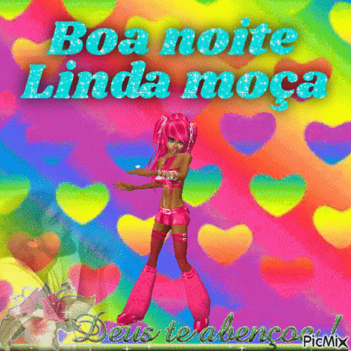 Boa noite linda moça - Бесплатный анимированный гифка