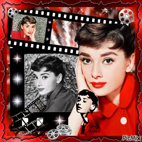 Audrey Hepburn, Actrice Britannique - Kostenlose animierte GIFs