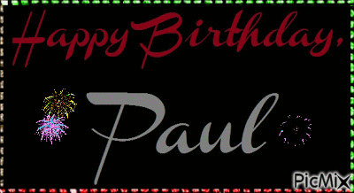 Happy Birthday Paul - Darmowy animowany GIF