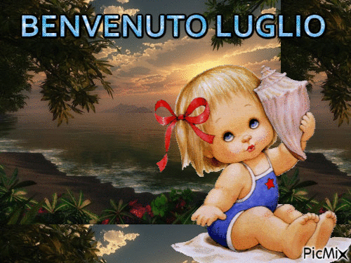 BENVENUTO LUGLIO - GIF animé gratuit